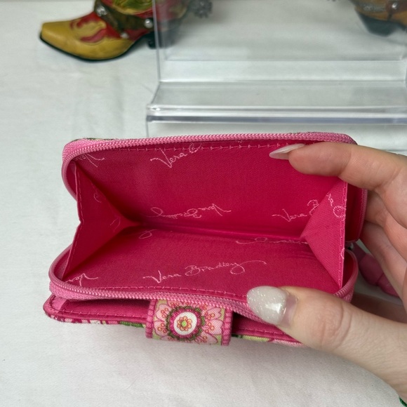 NWT Vera Bradley Petal Pink Mini Zip Wallet Retired 4” X 4” Pocket Wallet - Picture 6 of 7